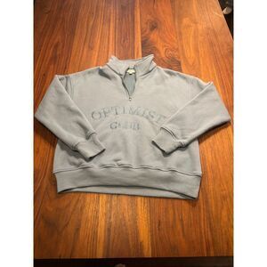 Gilli Women's Light Blue Quarter Zip Fleece Lined Optimist Club Pullover Small